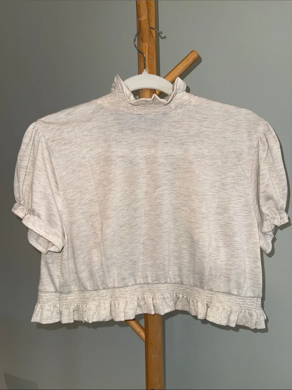 Just Love Cream Lightweight Ruffle-Trim Open Cardigan - Picture 4 of 10